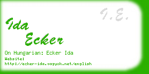 ida ecker business card